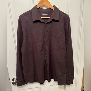 32 Degree Men’s Brown Button Down Shirt size Large